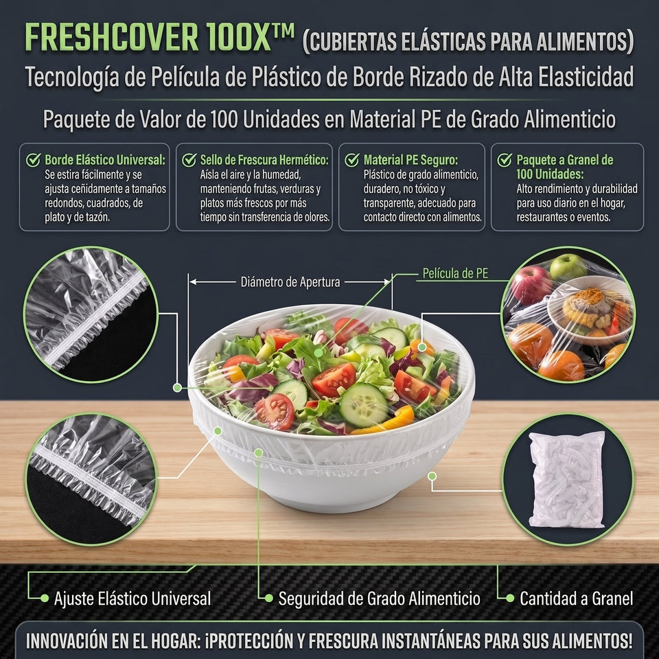 FRESHCOVER™ Bolsas Cubre Alimentos Elásticas Desechables X 100 Und 2