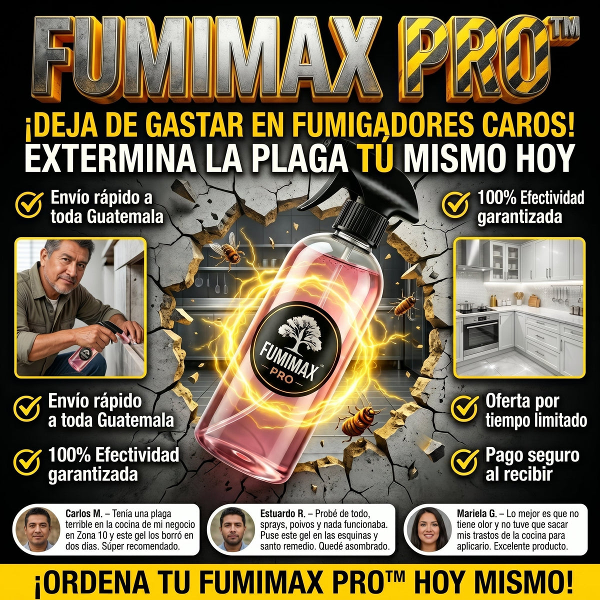 FumiMax PRO™ extermina las plagas