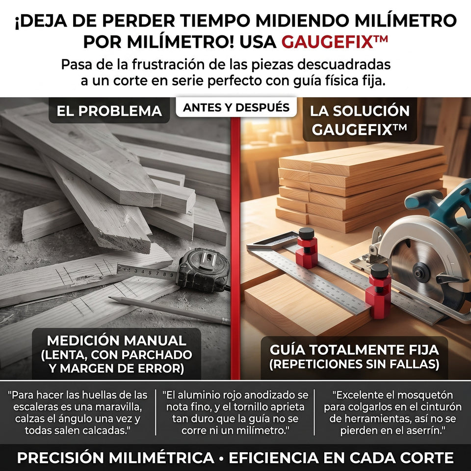 GaugeFix™ Juego de Perillas y Topes de Guía Hexagonales X2 1