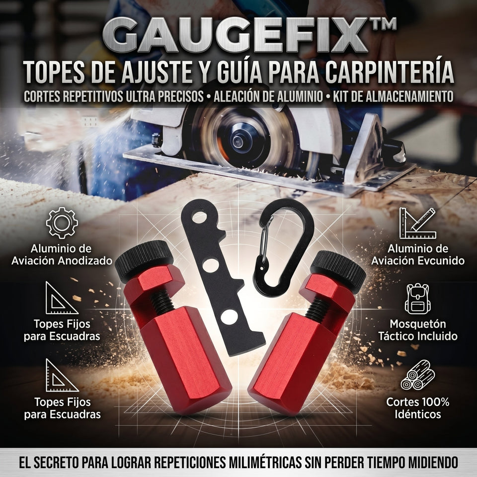GaugeFix™ Juego de Perillas y Topes de Guía Hexagonales X2 3