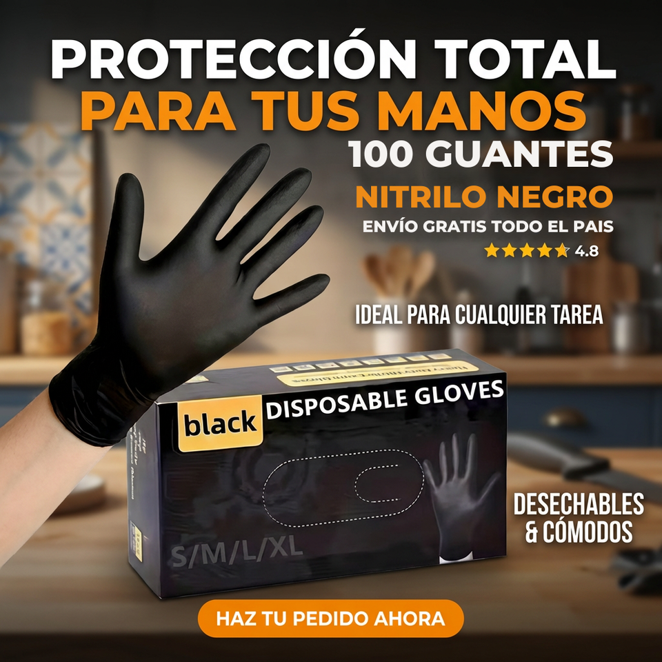 TOPSAFE "Guantes Nitrilo  Texturizado 8.0gr 100 Uds