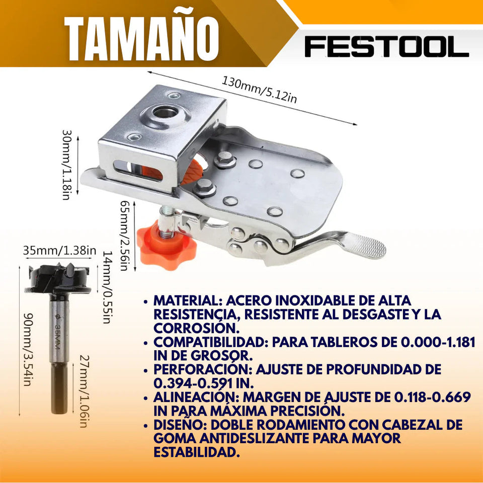 GUÍA DE PERFORACIÓN PARA BISAGRAS | FESTOOL® 1