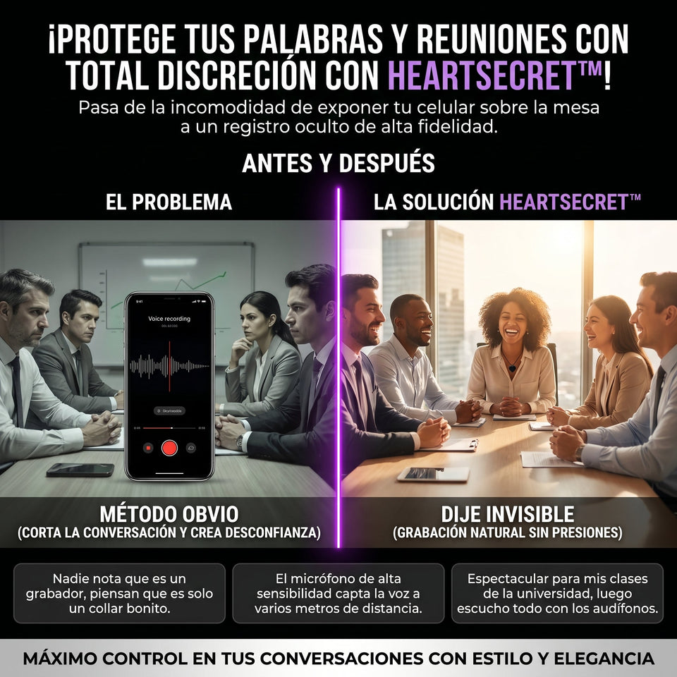 HeartSecret™ Grabador de Voz Digital Espía y Reproductor MP3 1