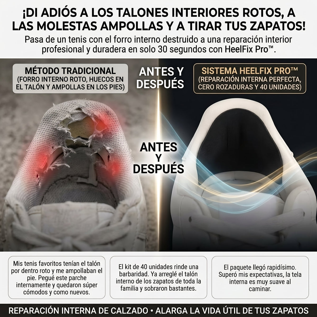 HEELFIX PRO™ Parches Autoadhesivos de Reparación Intensiva 20 Pares