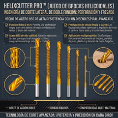 HELIXCUTTER™ Set de Brocas de Corte Lateral y Fresado HSS — 3