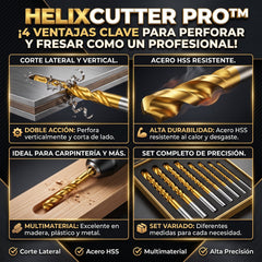 HELIXCUTTER™ Set de Brocas de Corte Lateral y Fresado HSS — 4