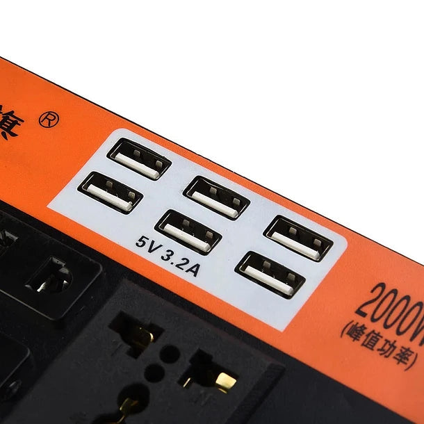 Maxtime - Inversor de Corriente para Carros 12V/24V 110V 1