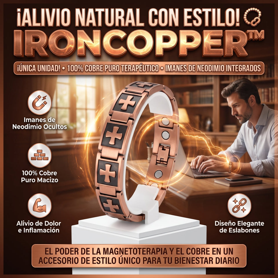 IronCopper™ Brazalete Magnético de Cobre Puro 100% 3