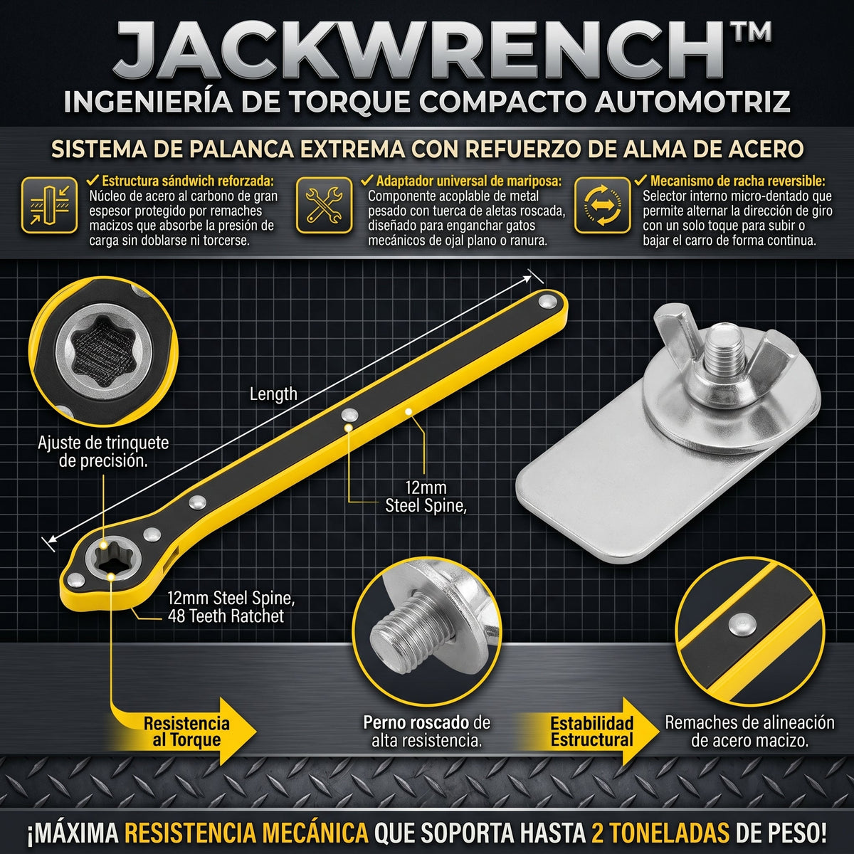JackWrench™ Herramienta De Mango De Llave De Trinquete