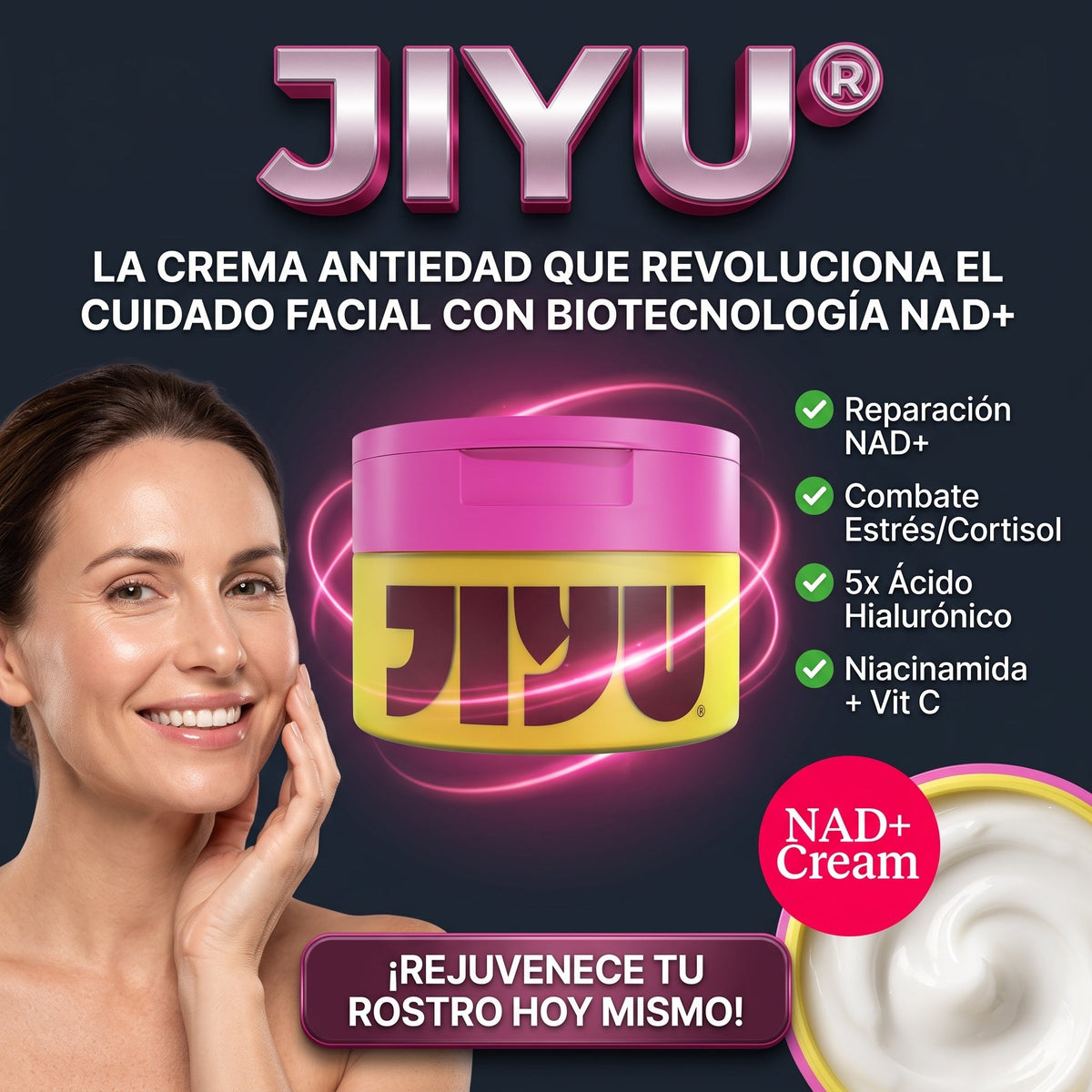 JIYU® Crema Hidratante Antienvejecimiento