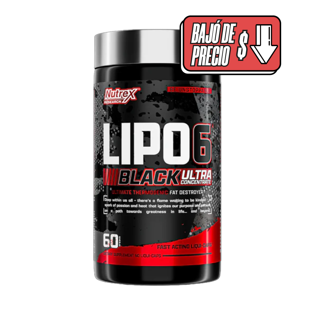 LIPO-6 BLACK ULTRA CONCENTRATE de Nutrex: Fórmula Súper Concentrada para la Pérdida de Grasa