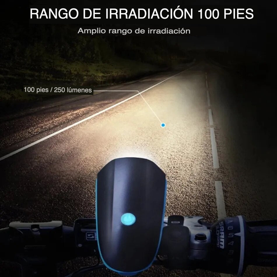 Litex™  Linterna de bicicleta con Bocina 2