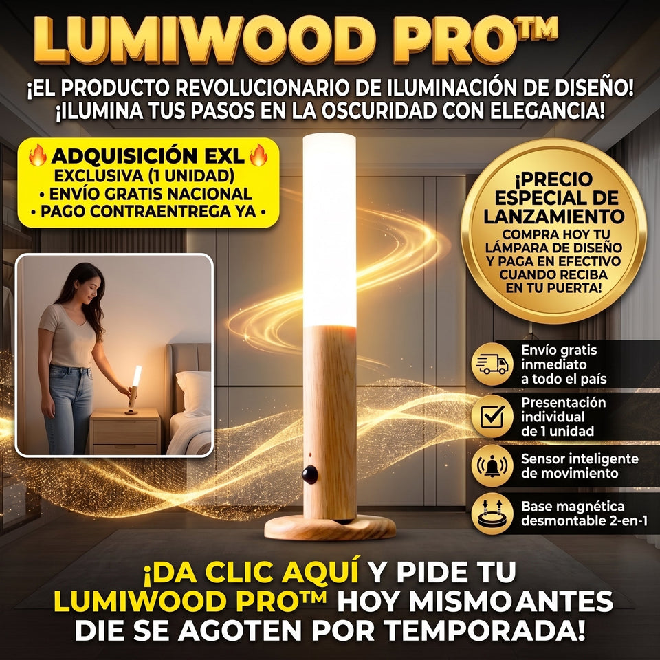 LumiWood PRO™ Luz Nocturna con Sensor de Movimiento X2 und 3