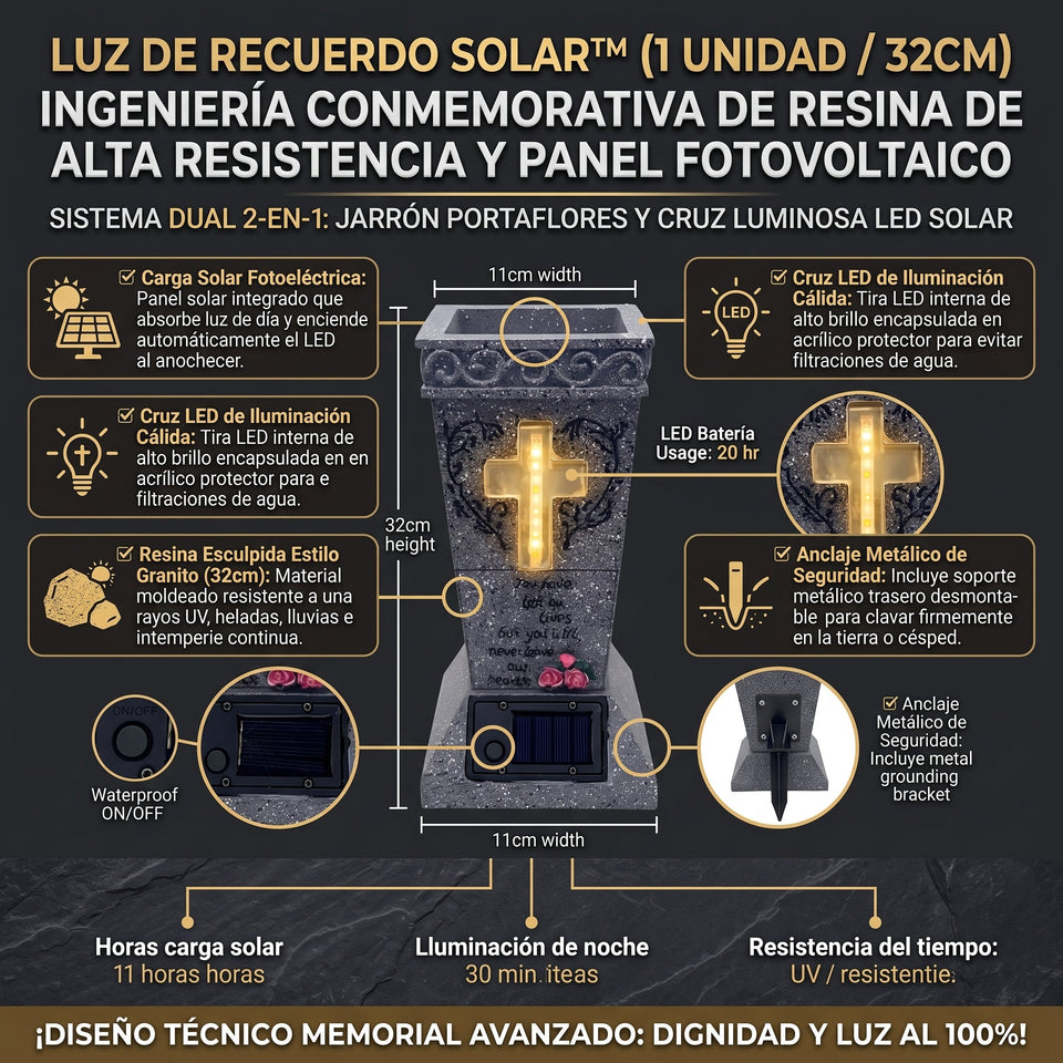LUZ ETERNA™ Decoración conmemorativa para cementerio y jardín 2