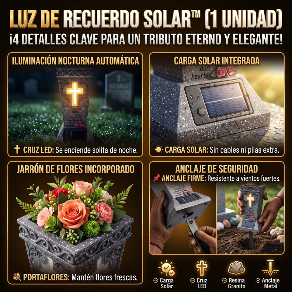 LUZ ETERNA™ Decoración conmemorativa para cementerio y jardín 3