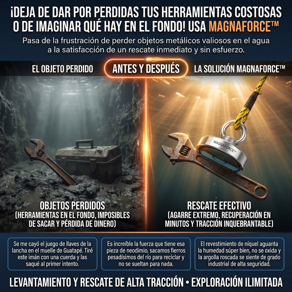 MagnaForce™ Imán de Pesca Recupera objetos metálicos pesados 1