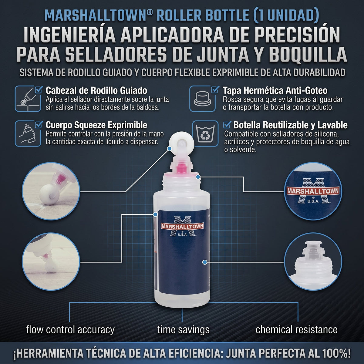 MARSHALLTOWN® Herramienta aplicadora de sellador de juntas