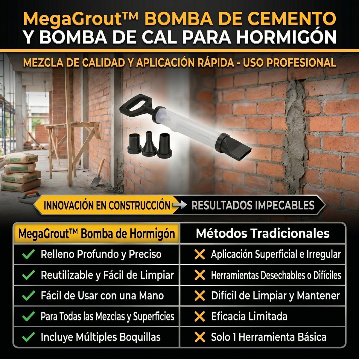 MegaGrout™ bomba de trabajo