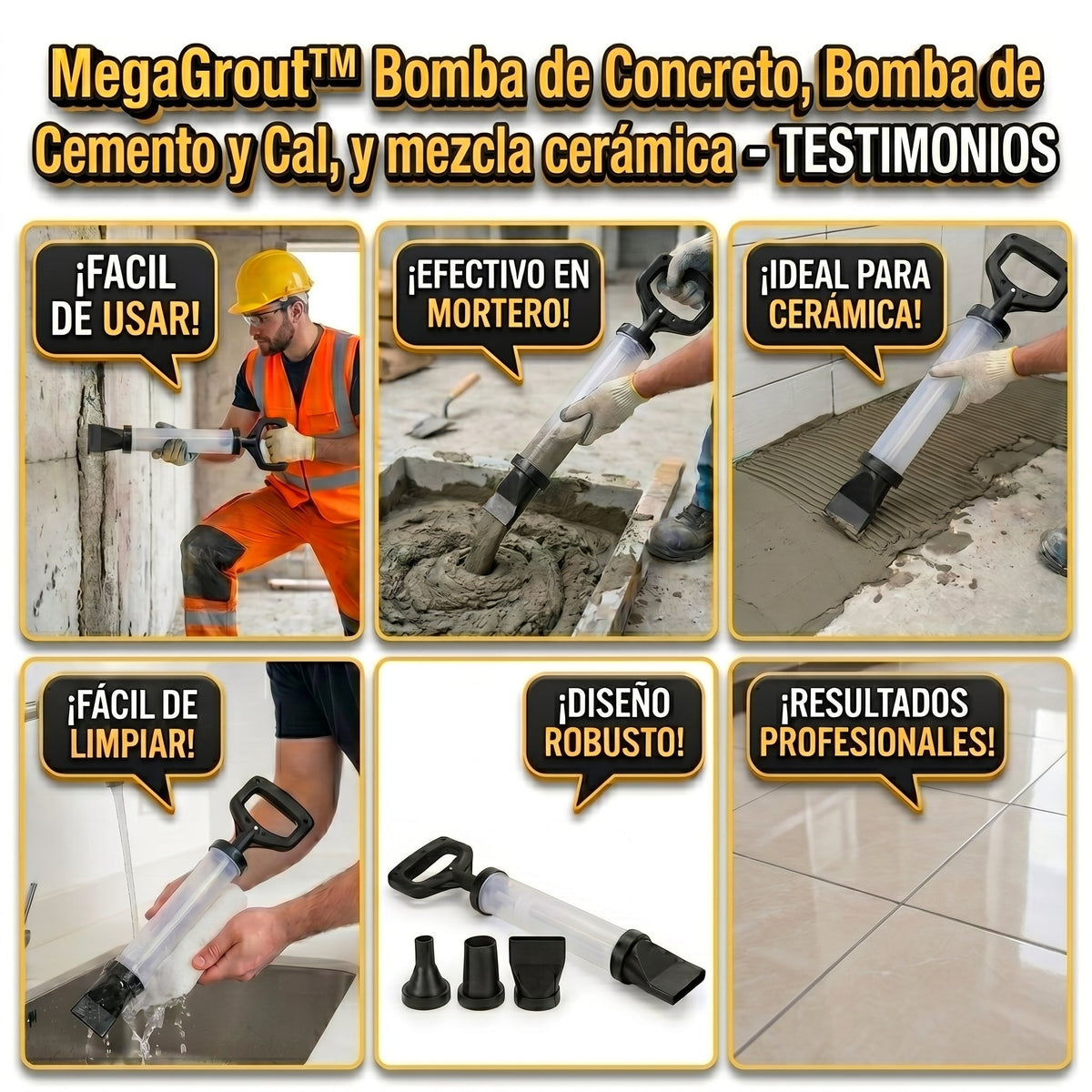 MegaGrout™ bomba de trabajo