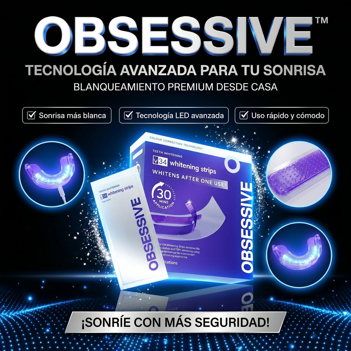 OBSESSIVE™  30 Tiras Blanqueadoras +5 de regalo