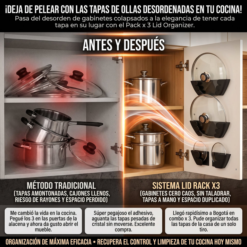 Organizer Rack™ Organizador de Tapas de cocina 1