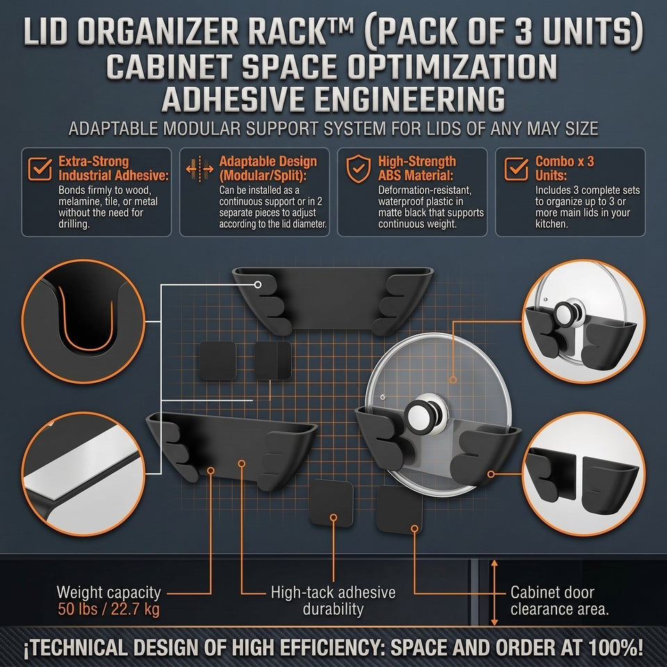 Organizer Rack™ Organizador de Tapas de cocina 2
