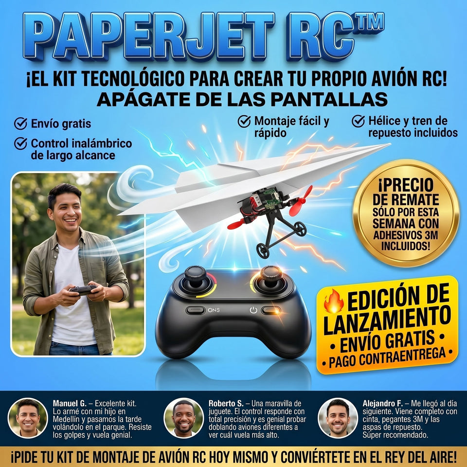PaperJet RC™ Kit De Avión Por Control Remoto