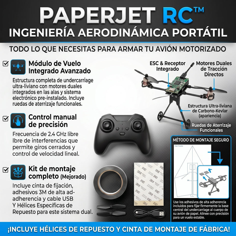 PaperJet RC™ Kit De Avión Por Control Remoto 3