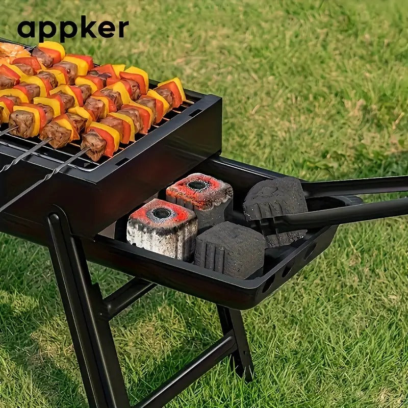 Parrilla Portátil de Acero inoxidable  XL appker®  mas 15% descuento en carne !! EXIGE LA ORIGINAL!! 2