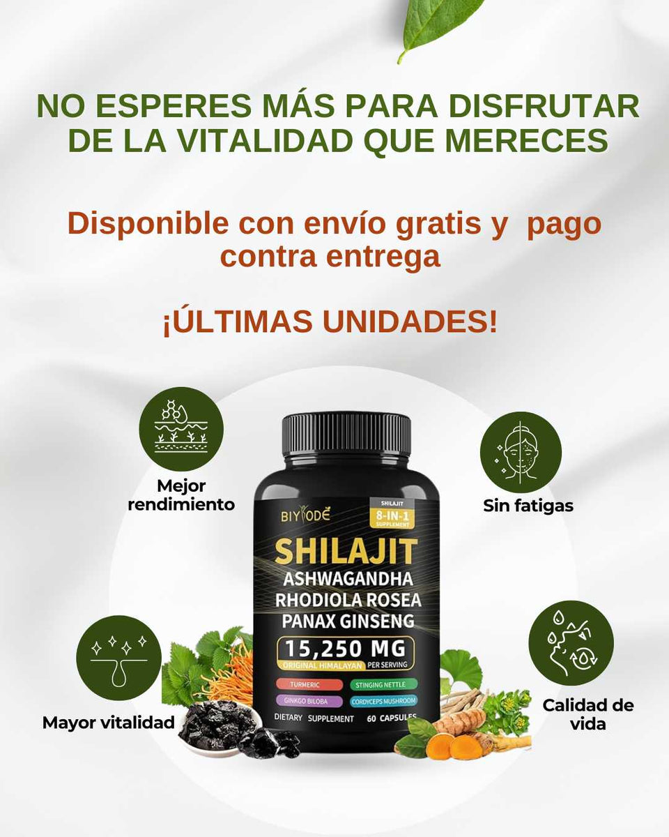 SHILAJIT MAX™ 8 EN 1 Fortificado SUBE TU TESTOSTERONA ! 1