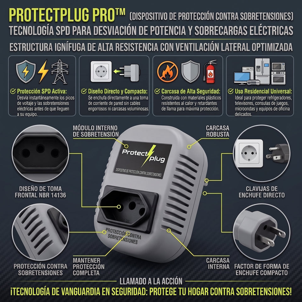PROTECTPLUG™ Dispositivo de Protección contra Surtos Eléctricos 2