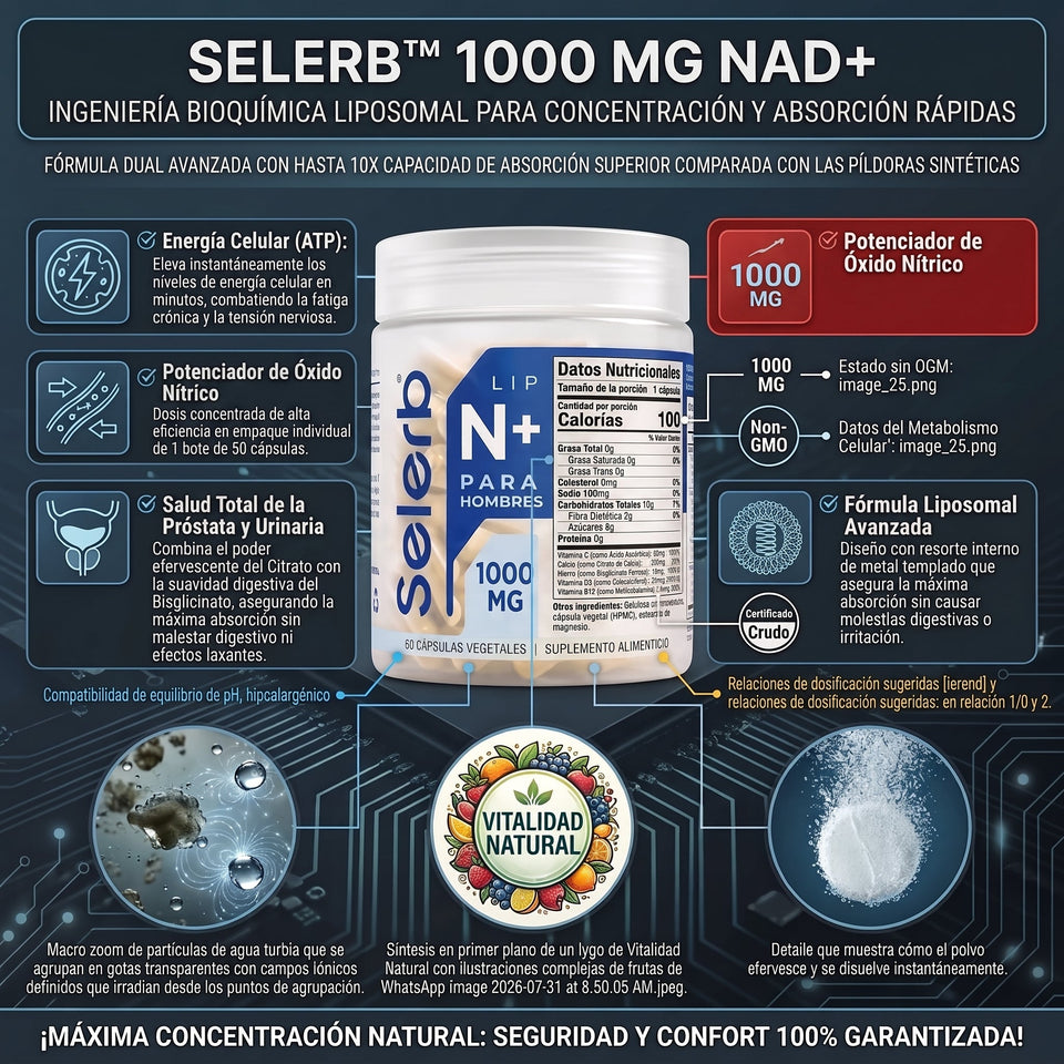 Selerb™ Liposomal NAD+ Men's Complex (1000 mg - 60 Cápsulas ) 2