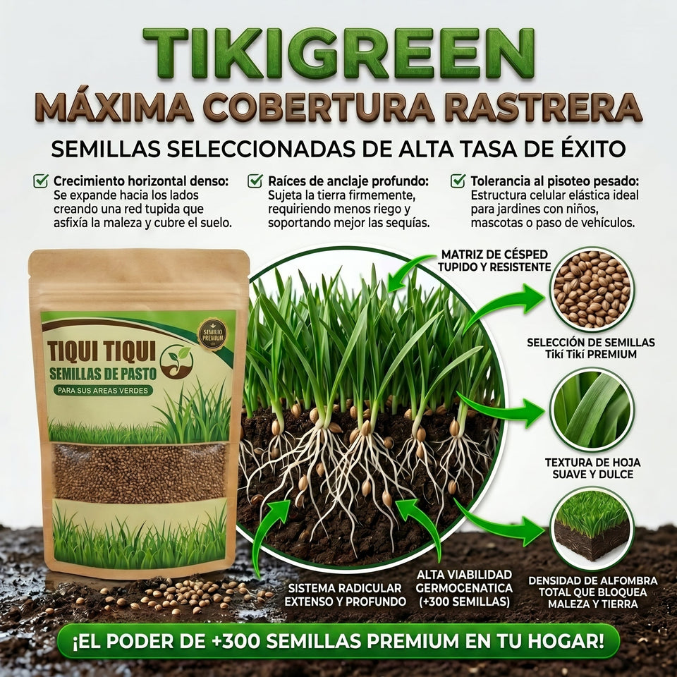 Semillas PREMIUM TikiGreen De Pasto Tipo Tiki Tiki 2