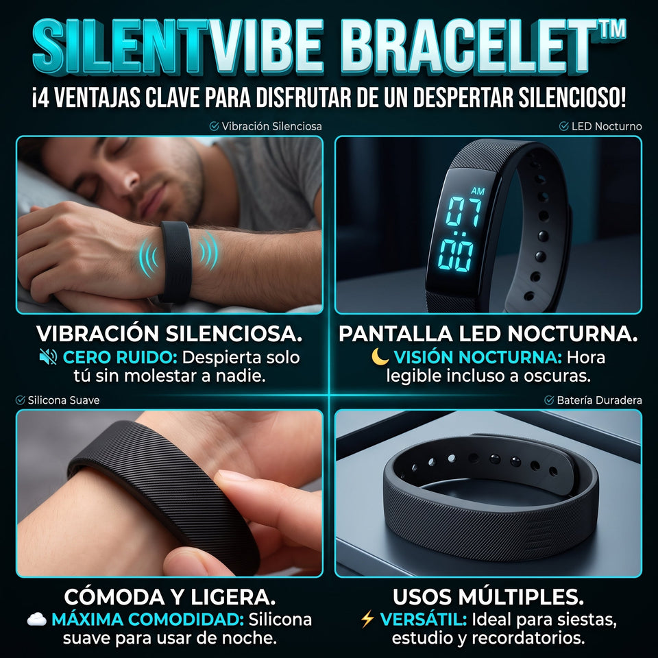 SILENTVIBE™ Pulsera con Alarma Vibratoria Silenciosa Smart Watch 3
