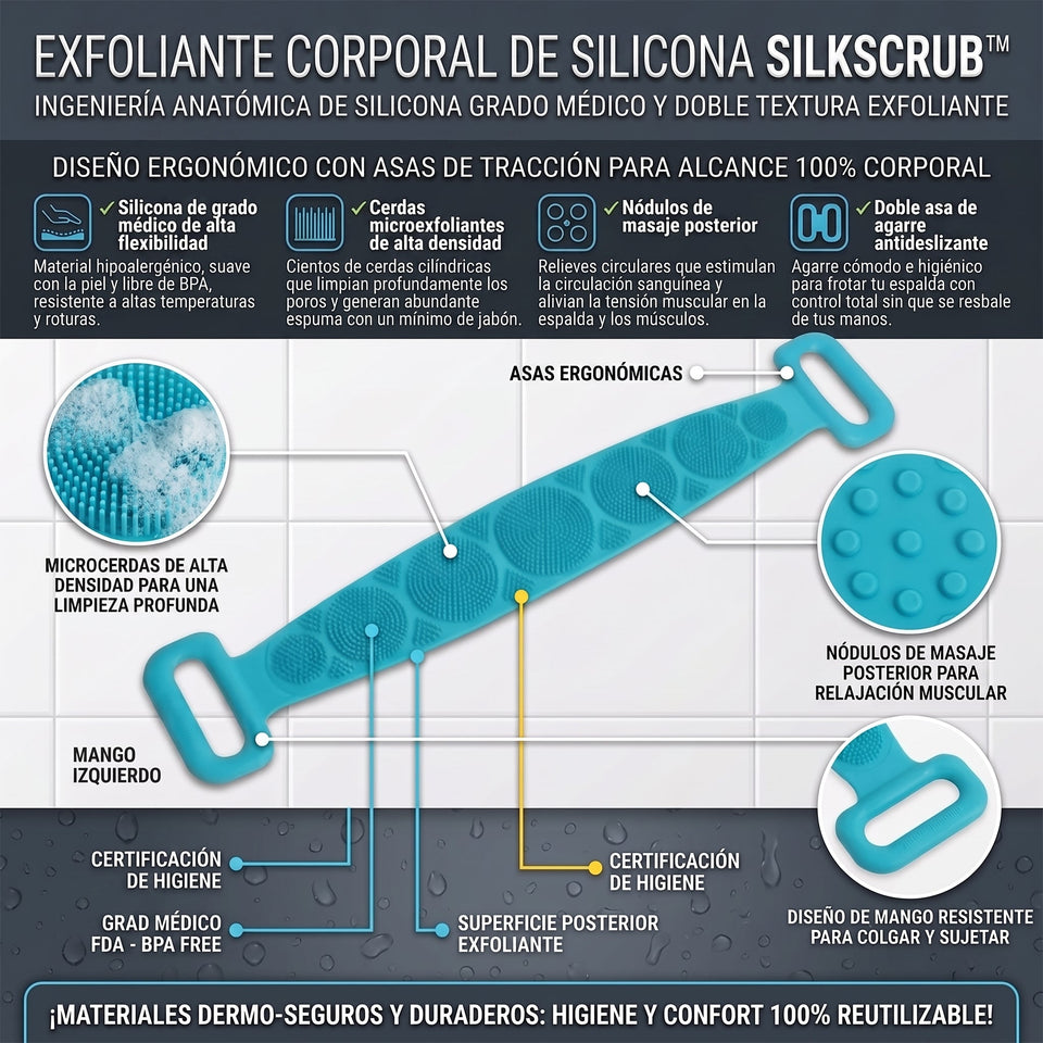 SilkScrub™ Cepillo Corporal Exfoliante de Silicona 2
