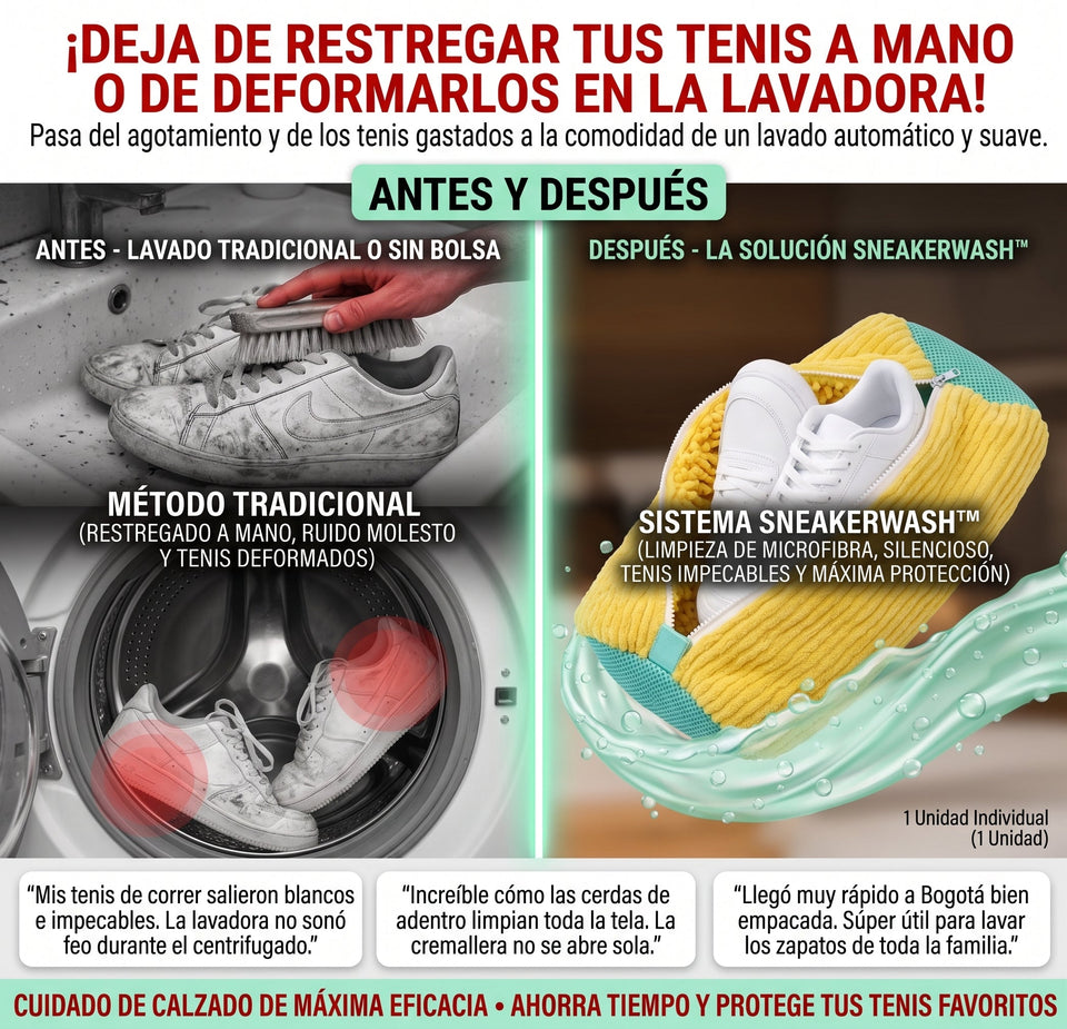 SNEAKERWASH™ Bolsa Cilíndrica para Lavar Zapatos en Lavadora 1