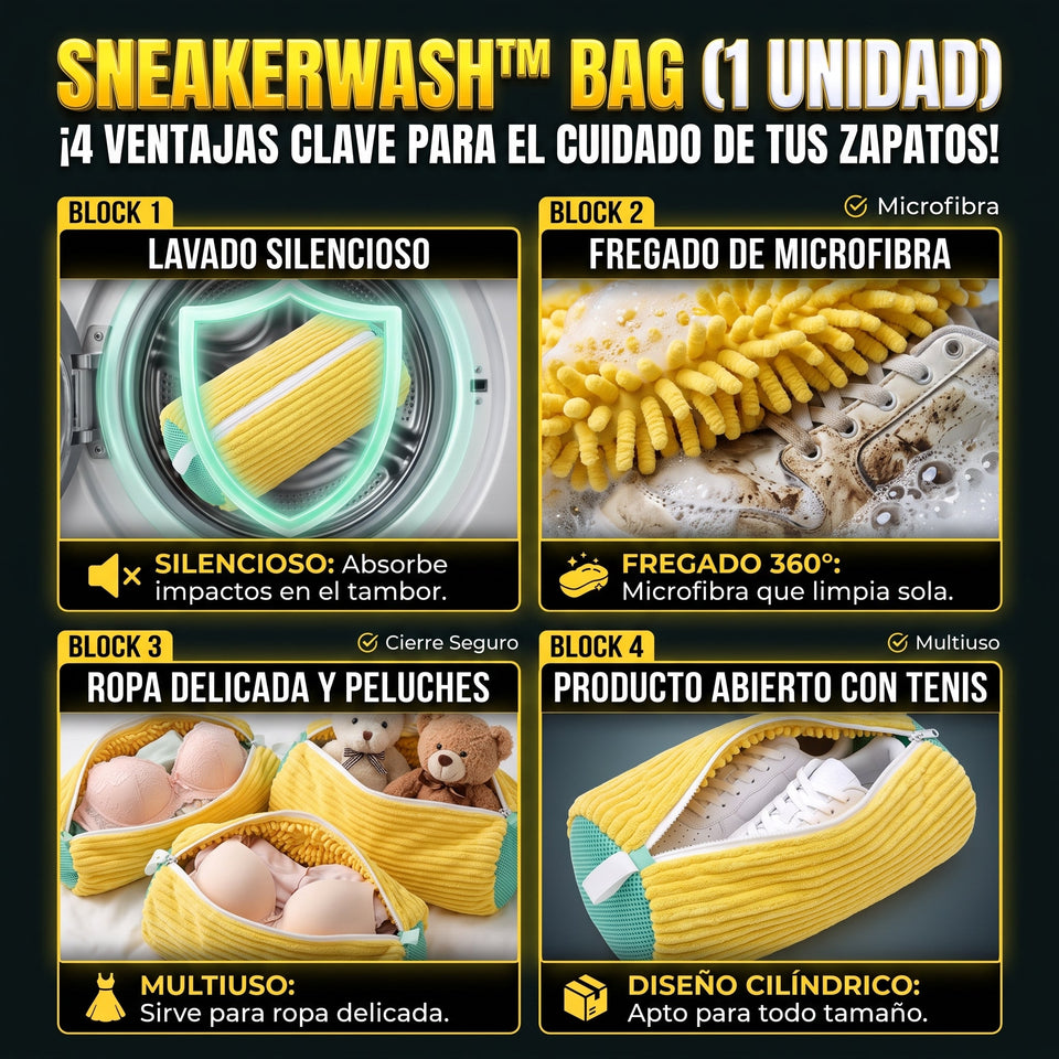 SNEAKERWASH™ Bolsa Cilíndrica para Lavar Zapatos en Lavadora 3