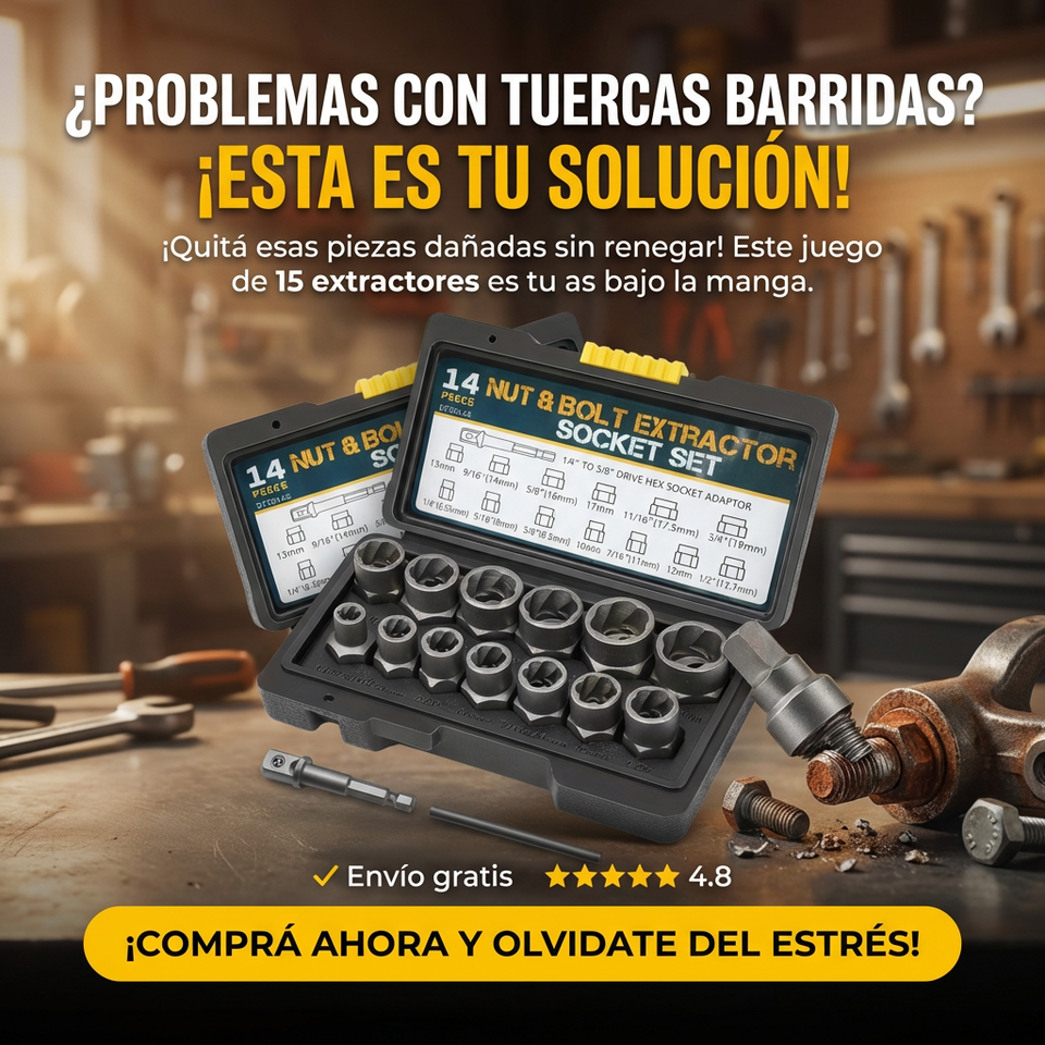 SockedSet® Juego de extractores de tuercas