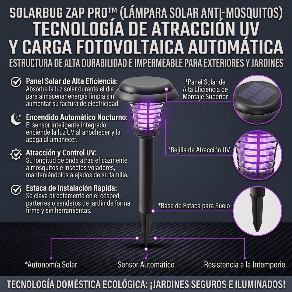 SOLARBUG™ Lámpara Solar Antimosquitos de Jardín 2