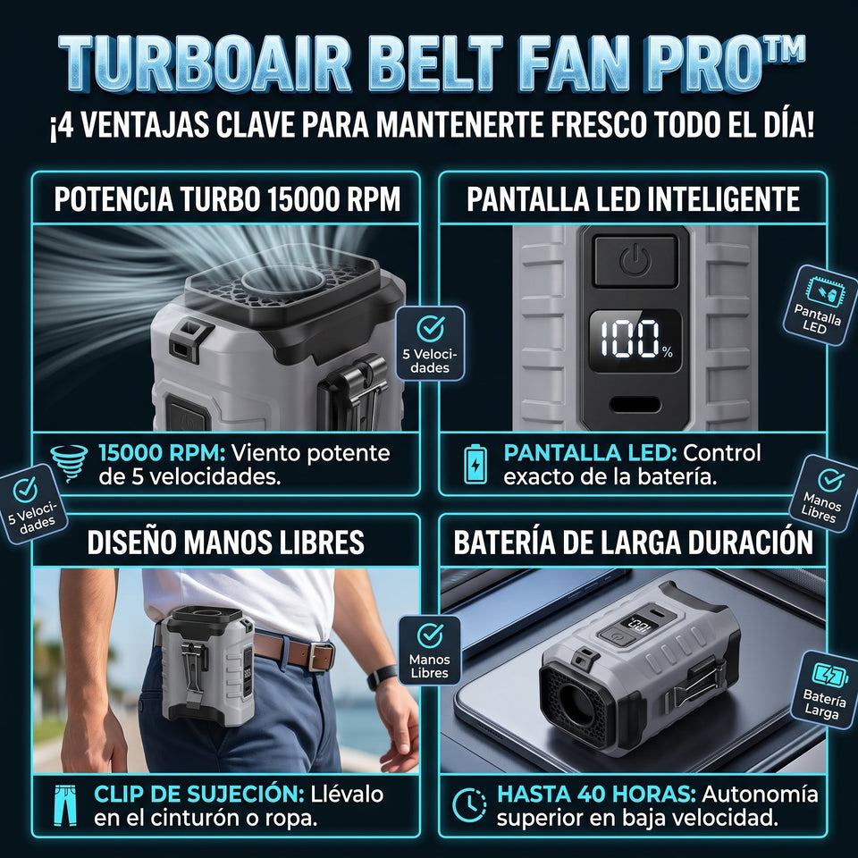 TURBOAIR™ Ventilador de Cintura Portátil 3