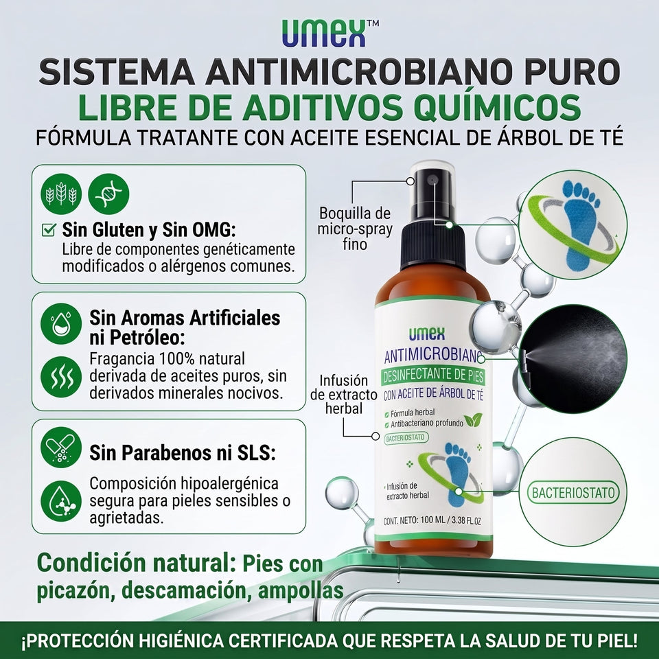 Umex™ Spray sanitizante e hipoalergénico para pies y calzado 3