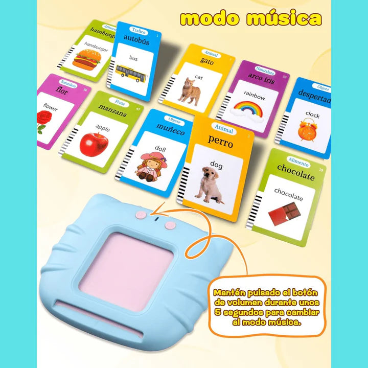 VerbaLingo 3 modos - 114 Tarjetas Educativas en Español e Inglés + 100 Tarjetas GRATIS 1