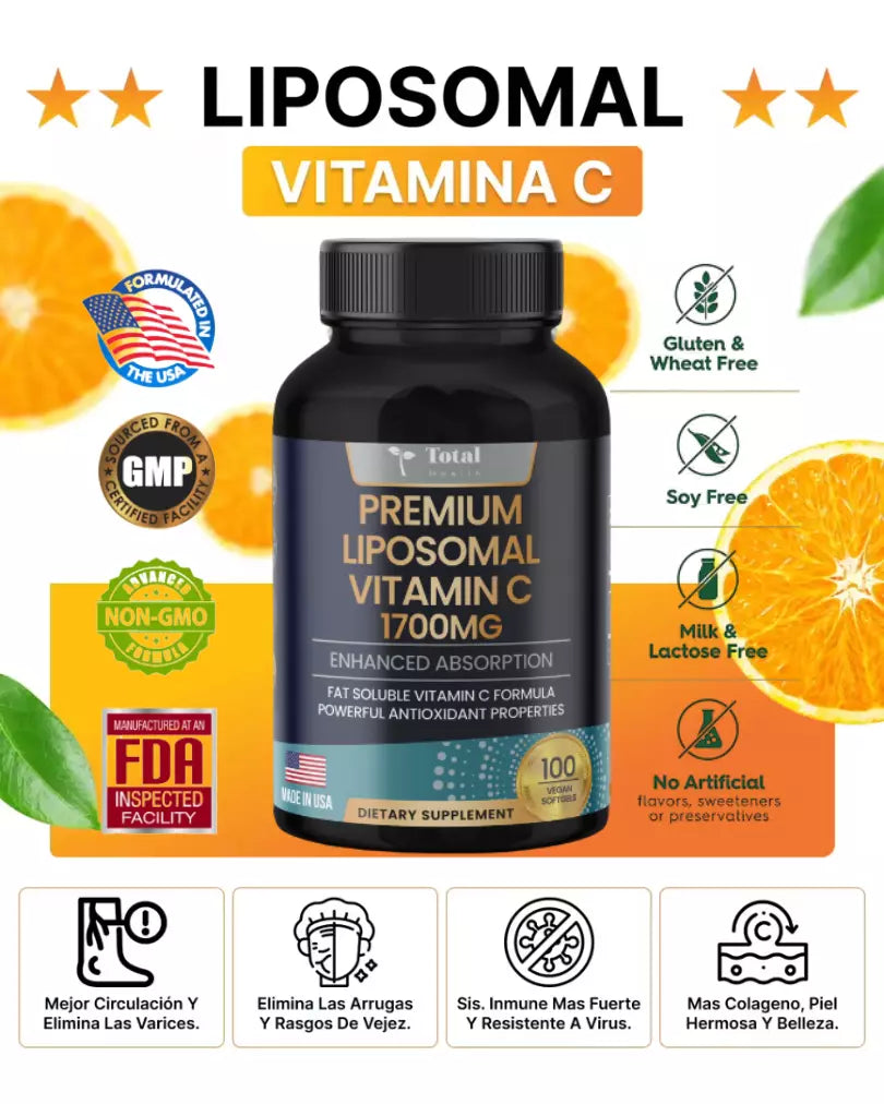 💥 VITAMINA C LIPOSOMAL 1700MG – POTENCIA MÁXIMA- 100% ORIGINAL
