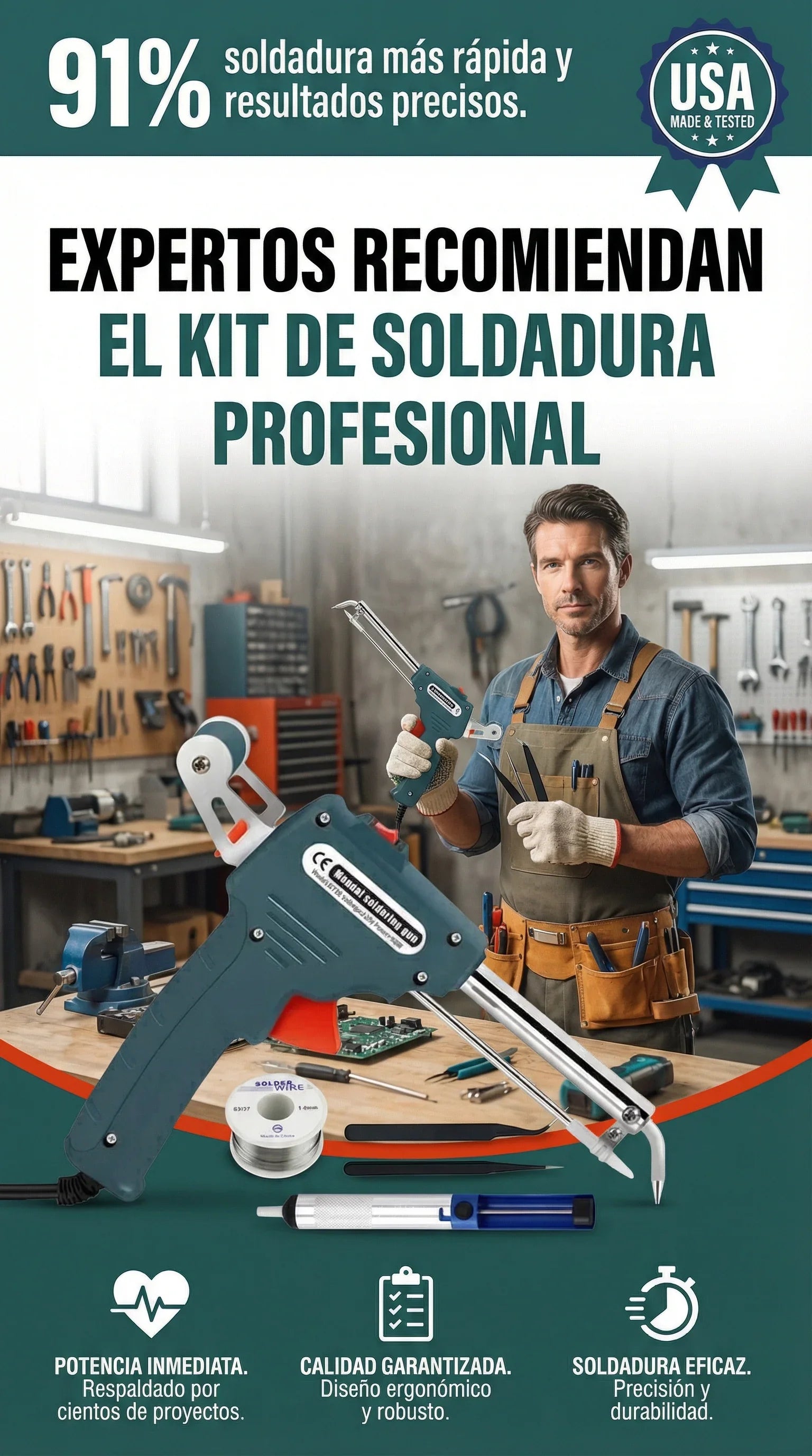 Pistola de Soldar 120W de Alta Eficiencia