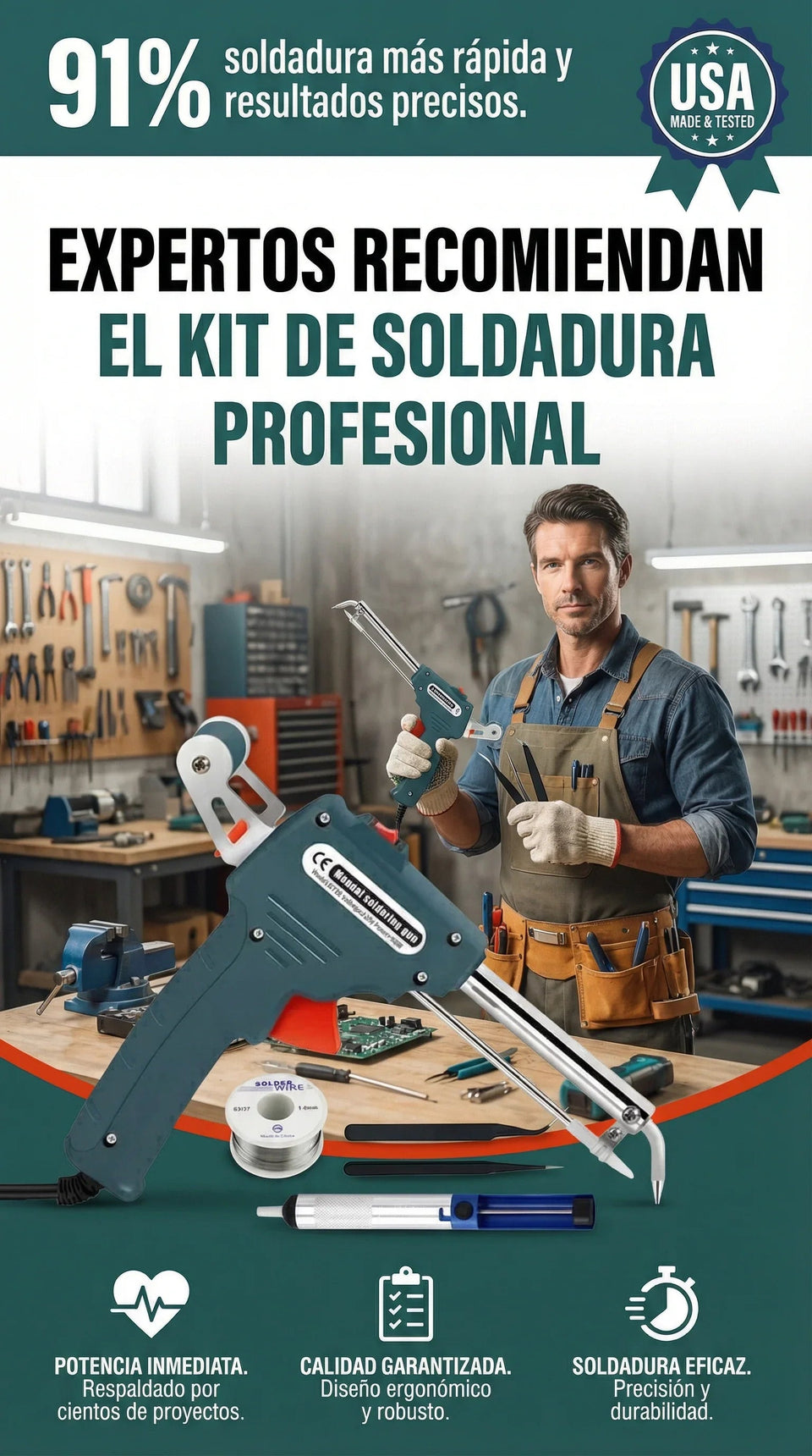 Pistola de Soldar 120W de Alta Eficiencia 1