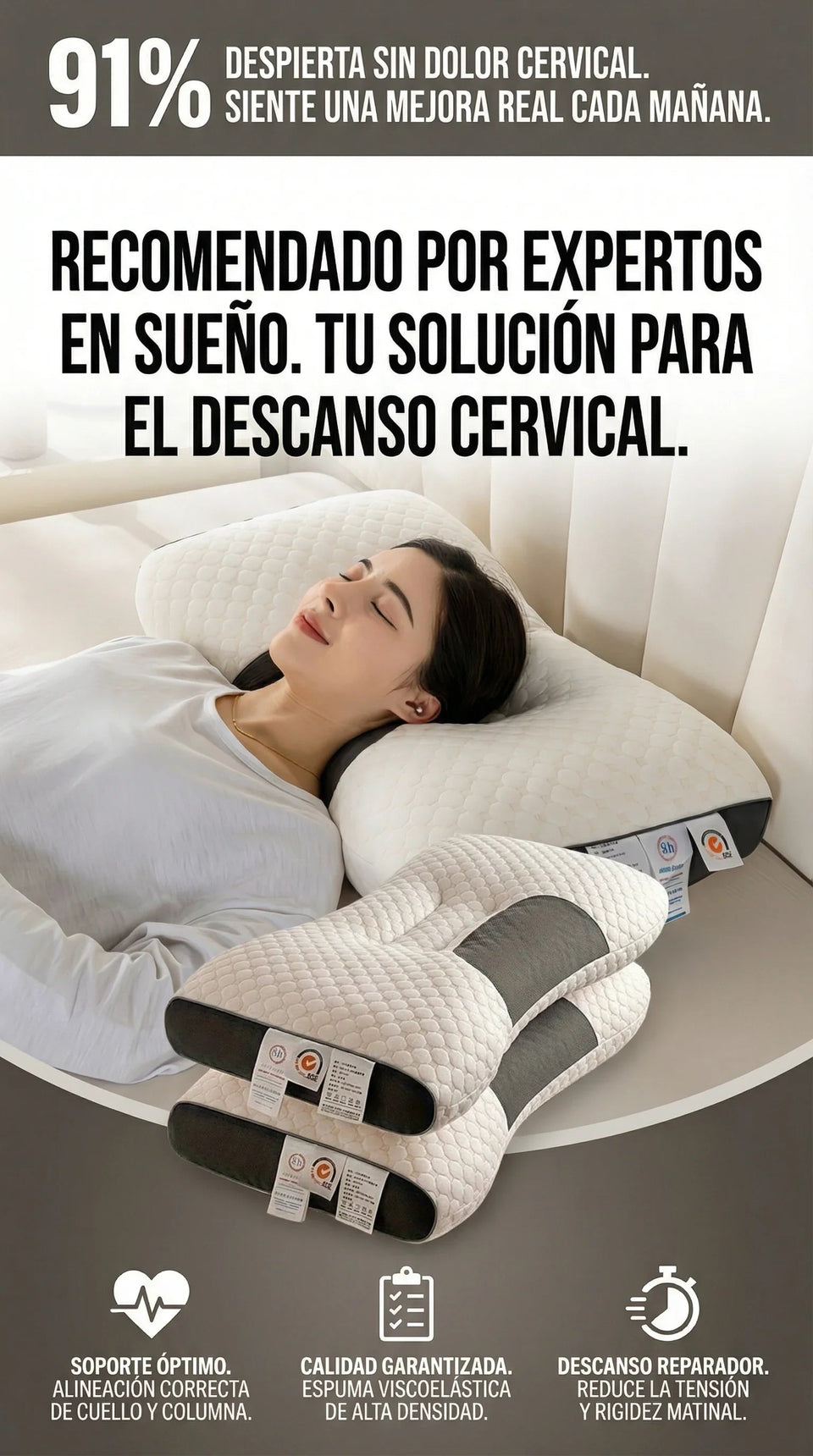 SleepConfort Almohada Ortopedica 3